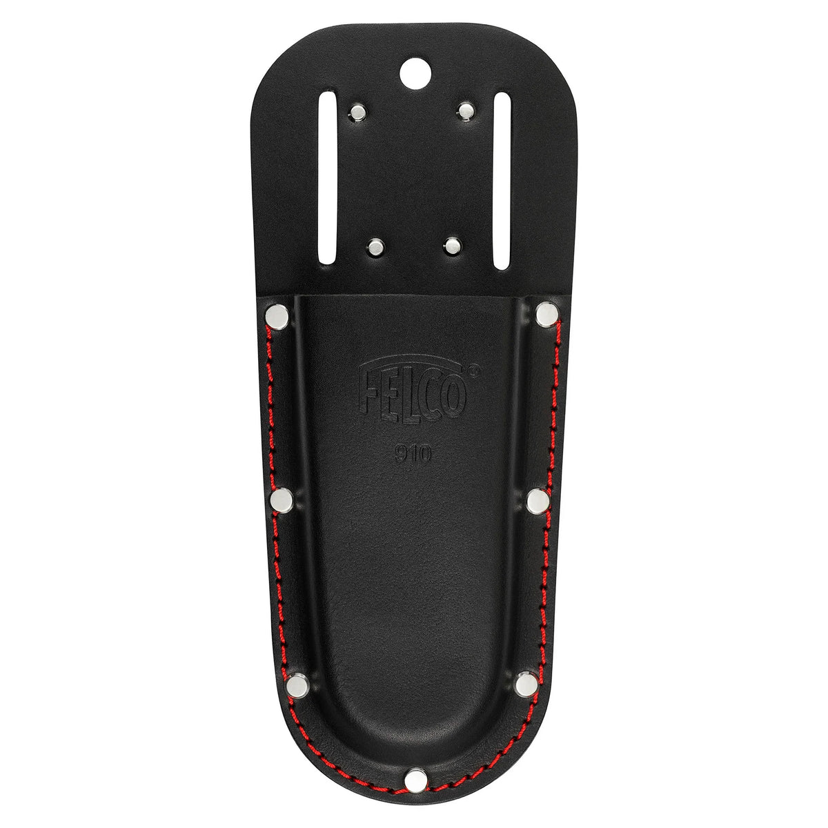 FELCO 910 Funda de cuero negra - Con trabilla y clip para cinturón