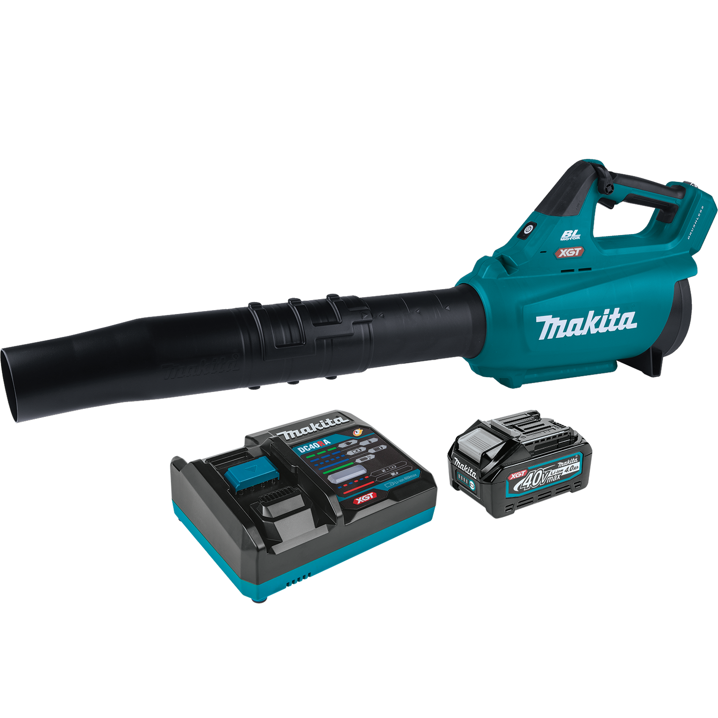 Kit de soplador de hojas inalámbrico sin escobillas Makita GBU01M1 XGT 40V Max (4.0 Ah)