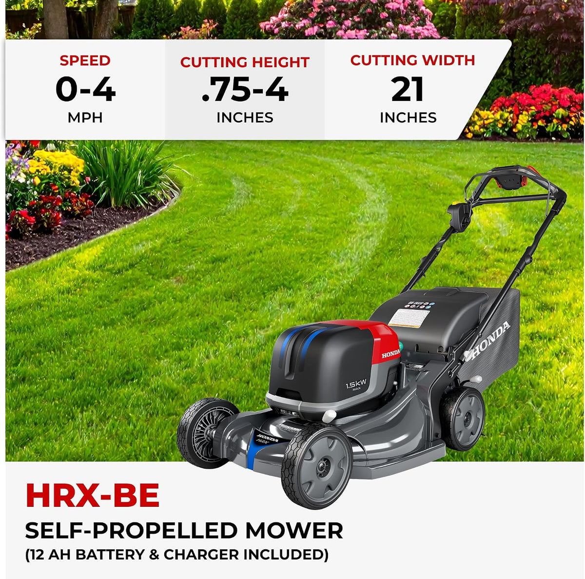 Honda HRX-BE 21-Inch Walk Behind Battery Powered Lawn Mower (HRX217YXBEXA6)