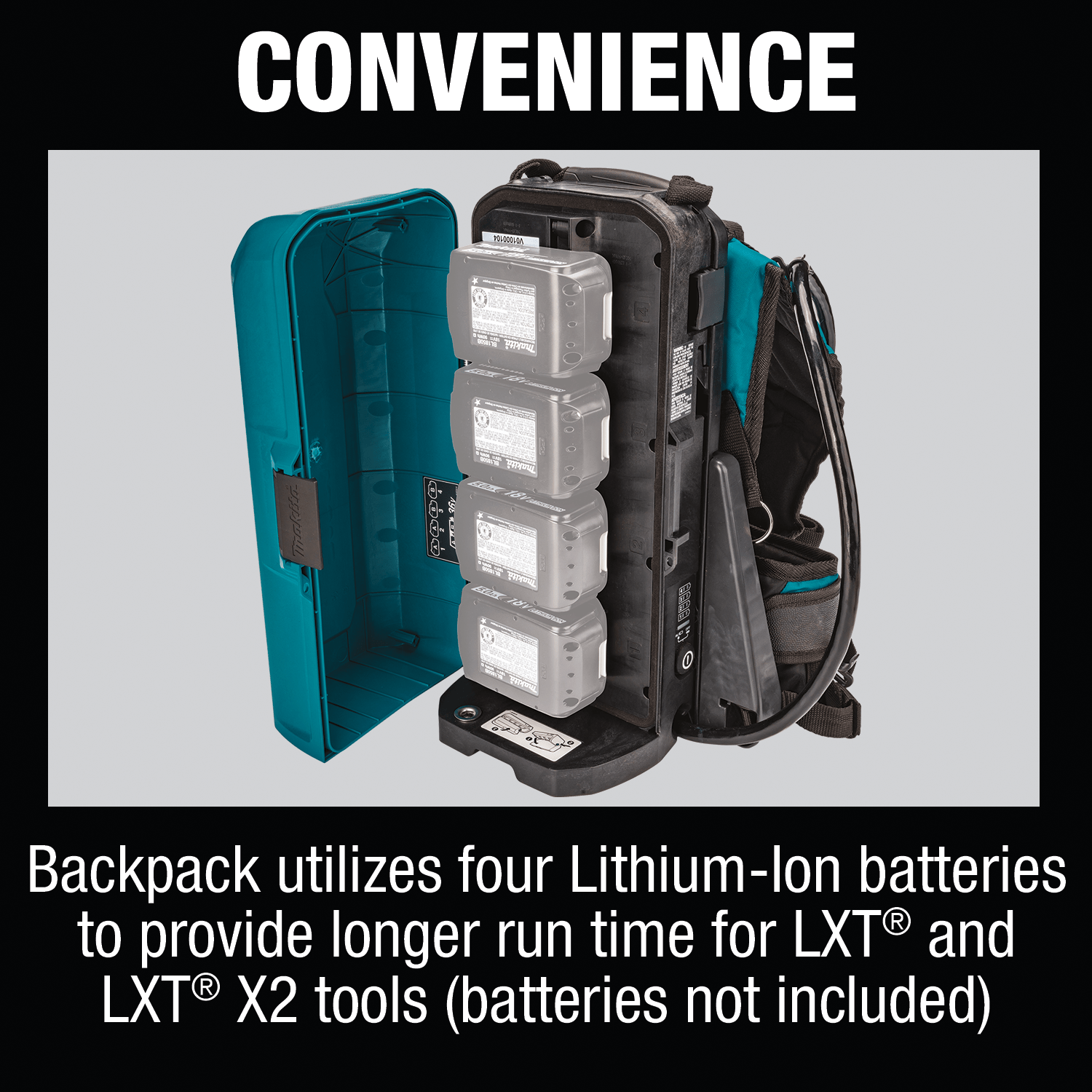 Makita - Makita PDC01 ConnectX™, LXT®, LXT® X2 and XGT® Portable Backpack Power Supply - B&R Lawnmower Shop