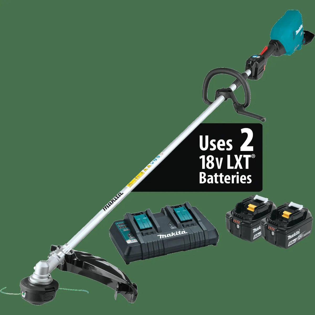 Makita XRU17PT kit display. The LXT 36V uses two 18V LXT batteries. Get yours today at B&R Lawnmower Shop! 20032 Saticoy Street, Winnetka, CA 91307 serving Los Angeles and San Fernando Valley.